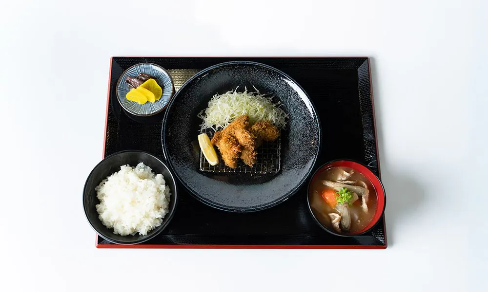 Crispy fried chicken set at KimuKatsu, a Japanese Restaurant in Torrance