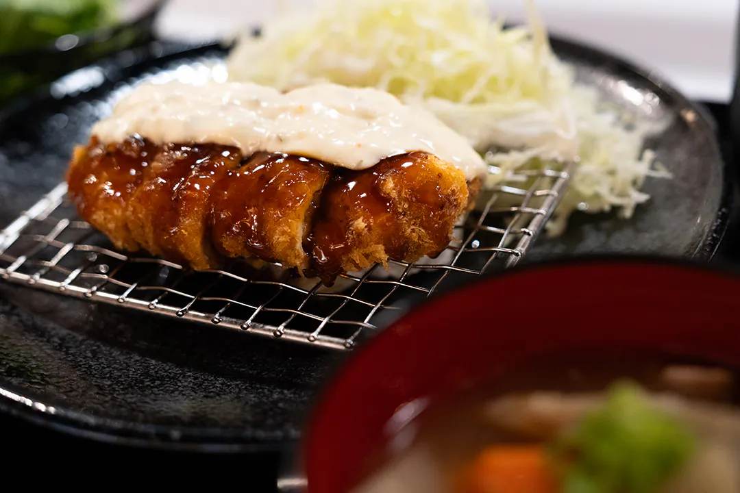 Creamy pork cutlet with special sauce at KimuKatsu, a Japanese Restaurant in Torrance